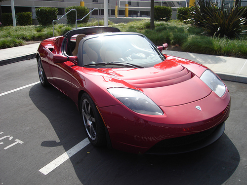 an electric car made by TESLA